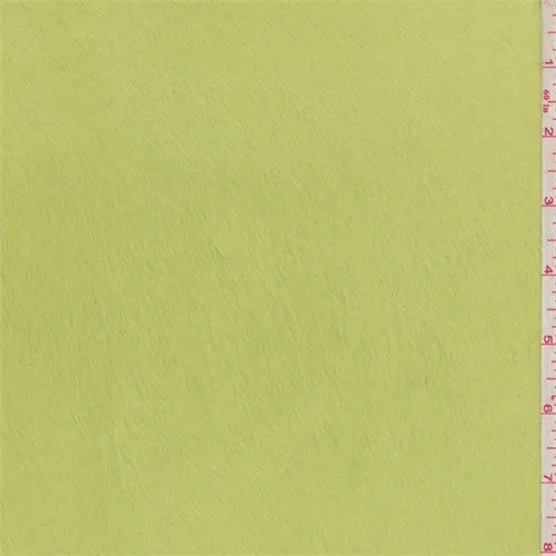 2 3/8 YD PC-Yellow Green Faux Fur Fabric