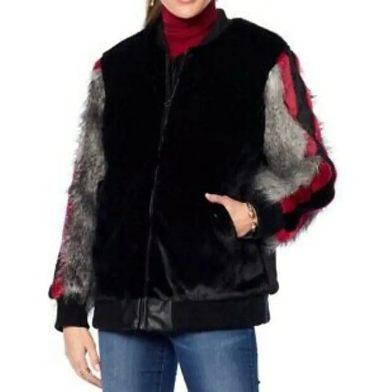 Adrienne Landau Faux Fur Jacket - Size 1X