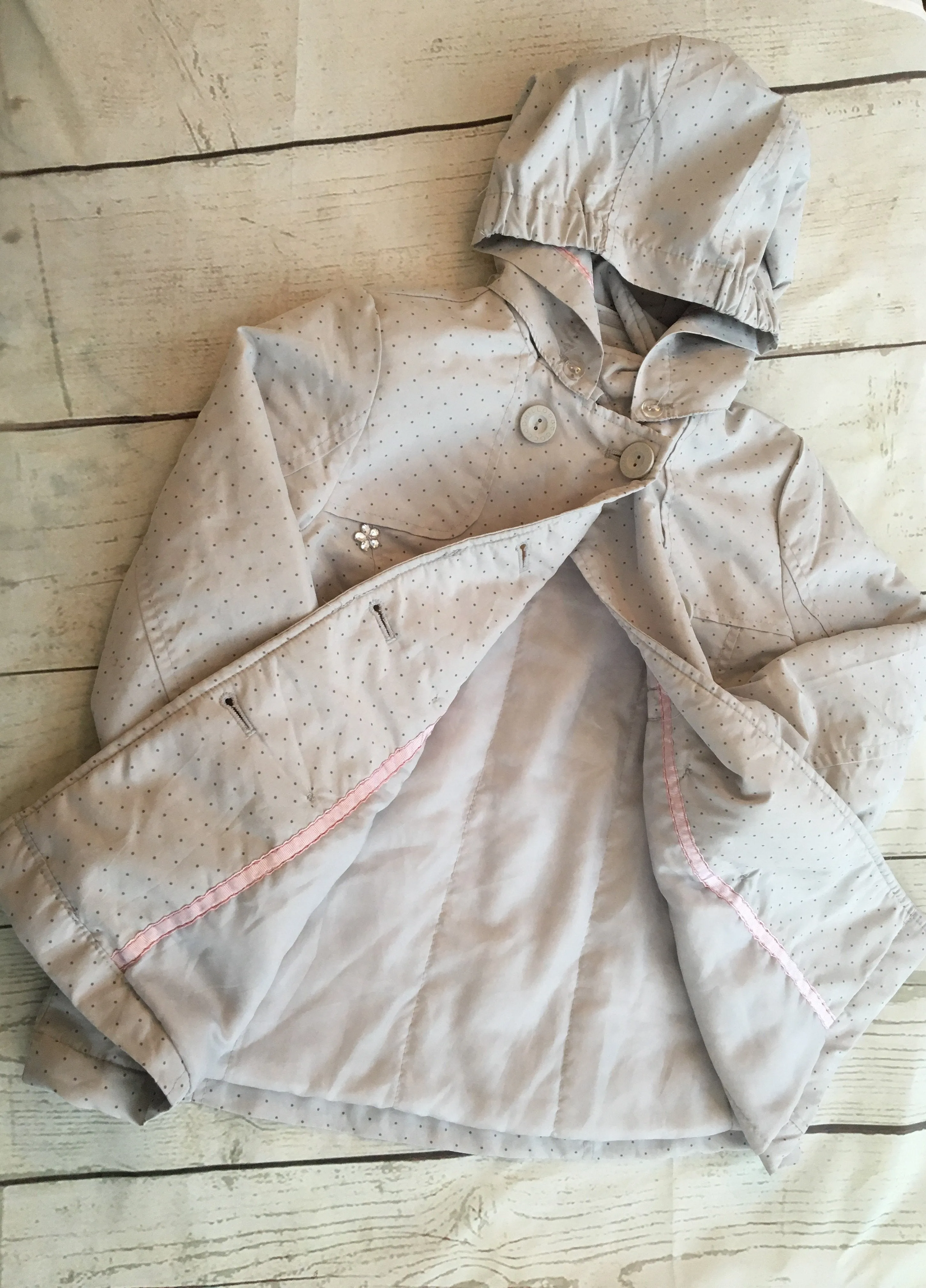 Age 5 Pale Grey Padded Coat