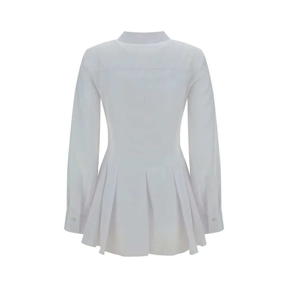 Alexander McQueen Pleatd Peplum Shirt