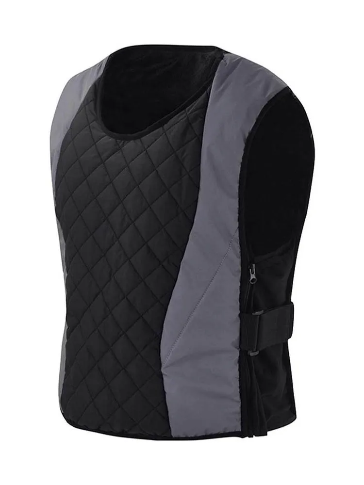 Artificial Rabbit Fur Warm Cycling Vest with Waist Adjustable - SF0408