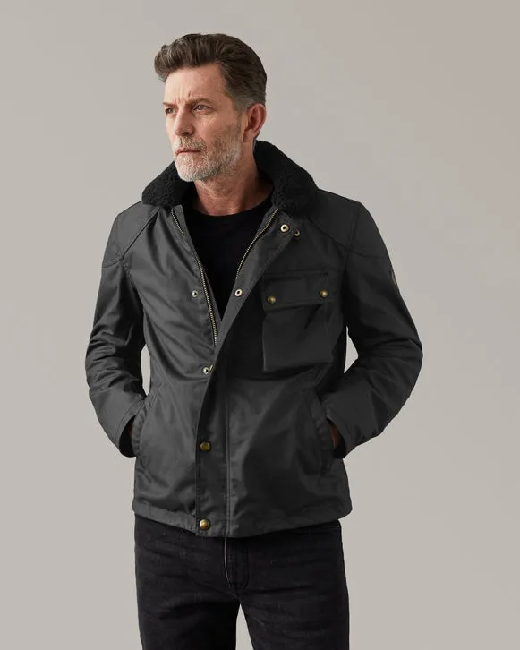 BELSTAFF CONVOY MOTORCYCLE JACKET - BLACK