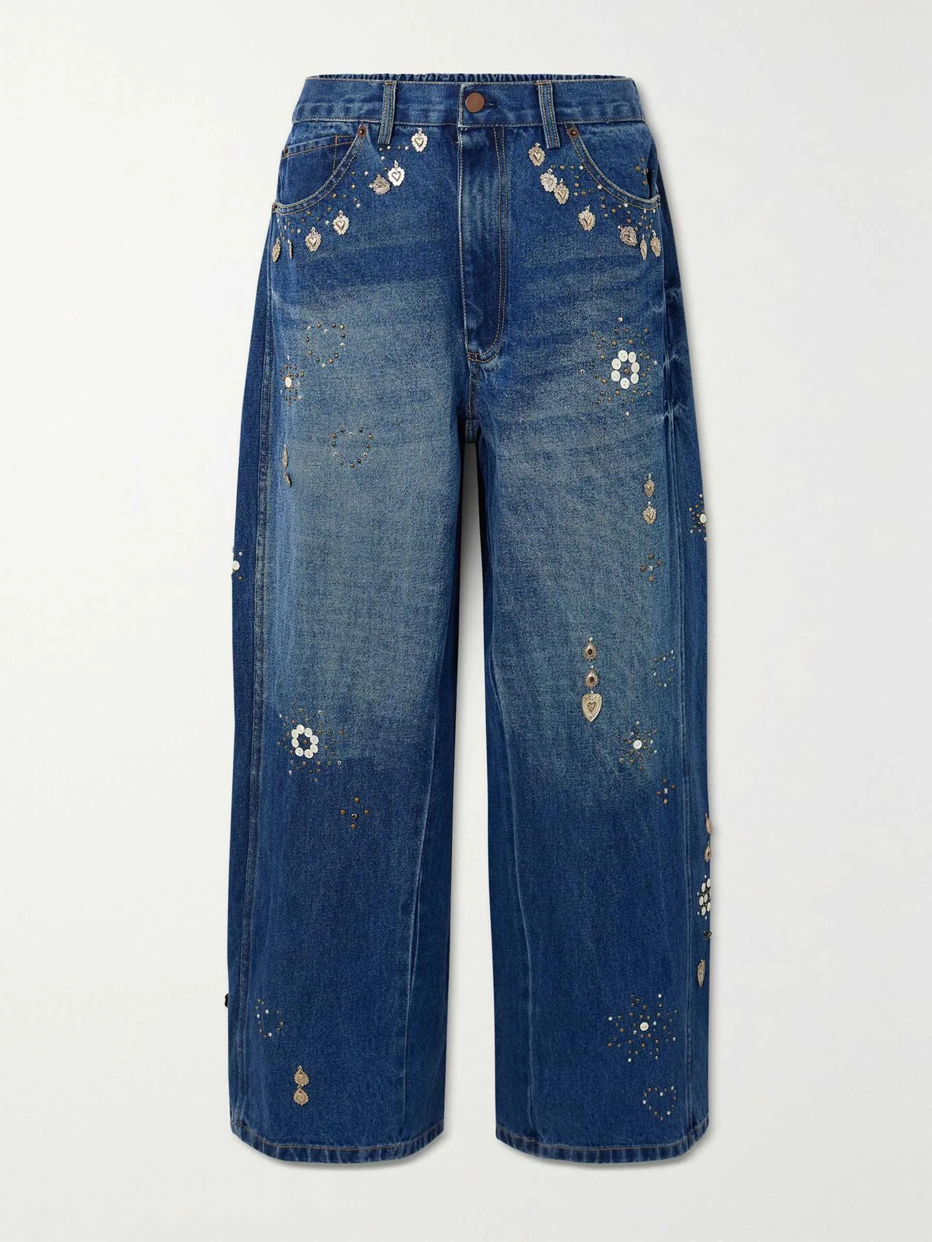 Betina beaded high-rise jeans