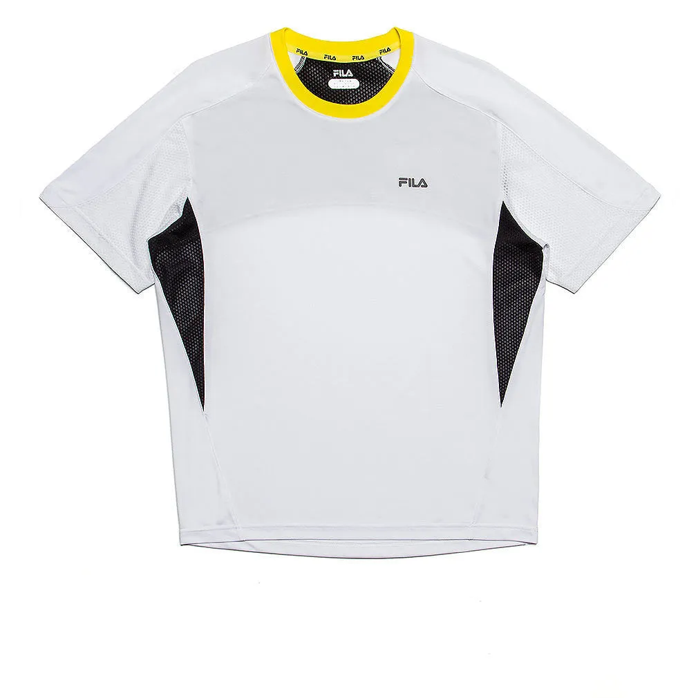 Center Court Embossed Crewneck Tennis T-Shirt by Fila