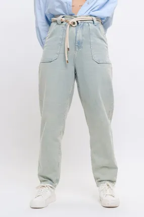 Elongated Pocket Tinted Slouchy Jeans