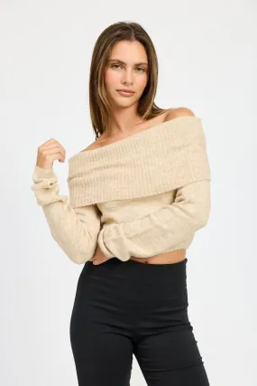 Emory Park OFF SHOULDER FOLD OVER TOP