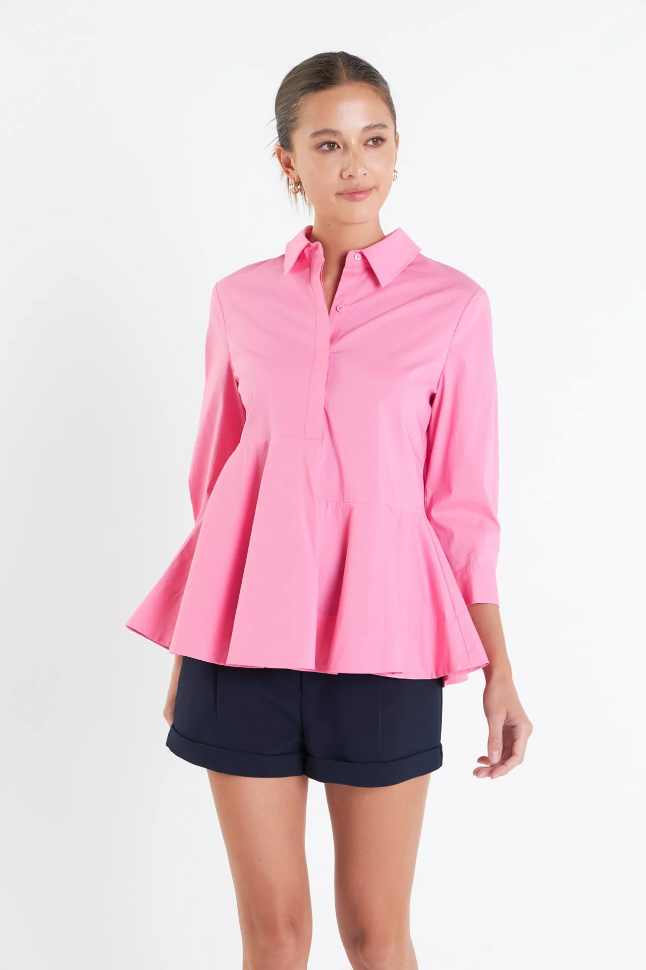 English Factory - Peplum Waist Detailed Blouse