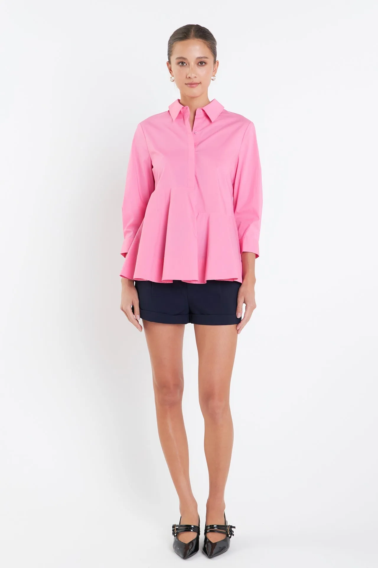 English Factory - Peplum Waist Detailed Blouse