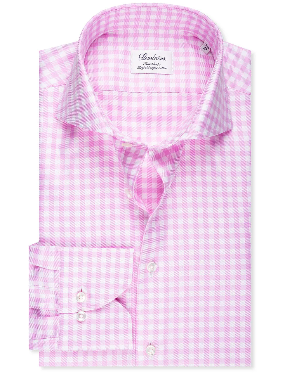 Fitted Check Shirt Pink