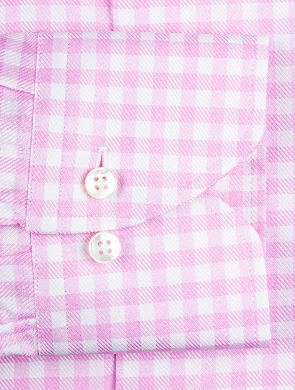 Fitted Check Shirt Pink