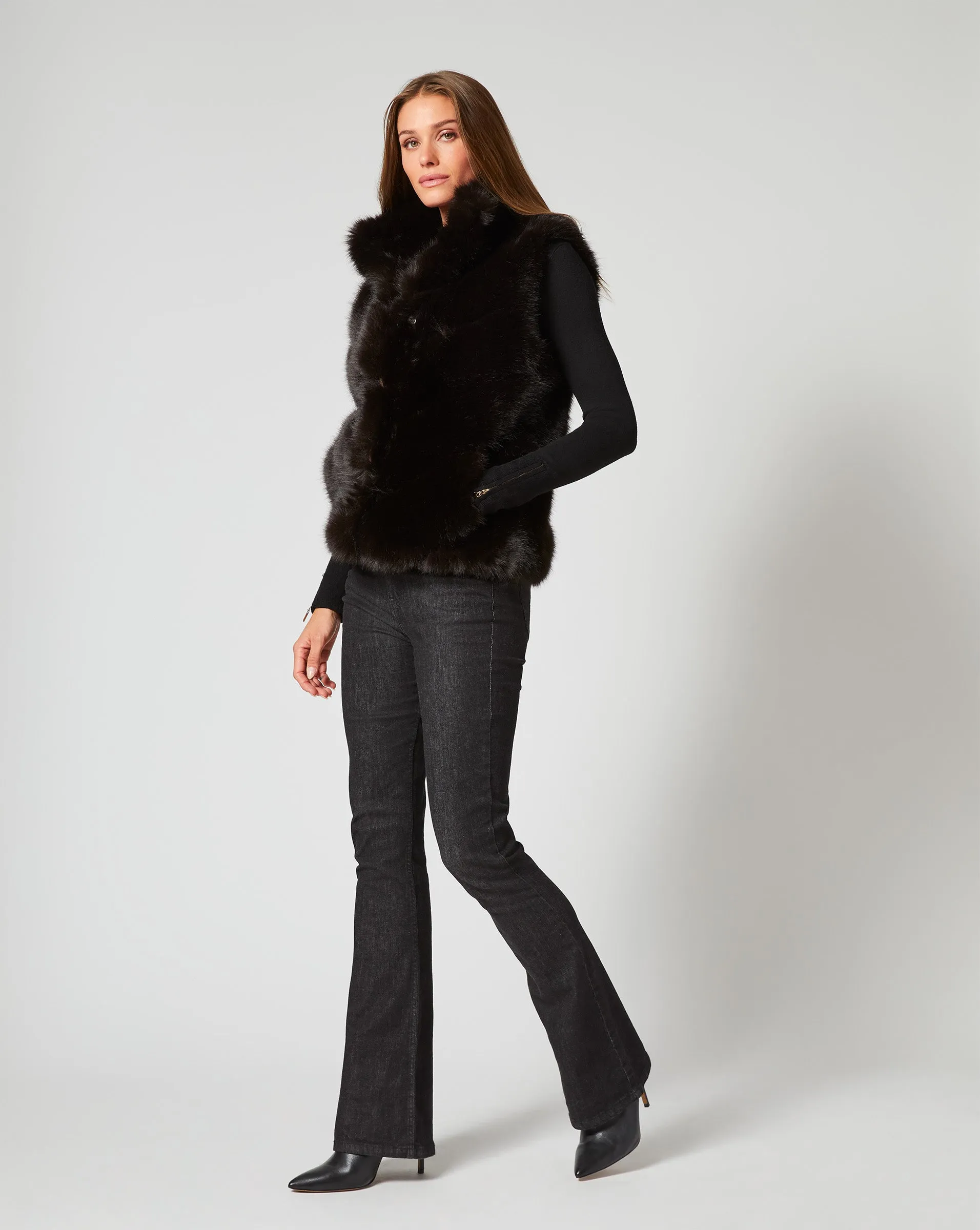 Fox Faux Fur Zip Vest