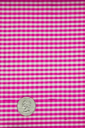 Fuchsia Gingham Shantung 631 Fabric