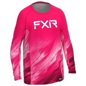 FXR Attack UPF Longsleeve T-Shirt Razz Optic/White Pink