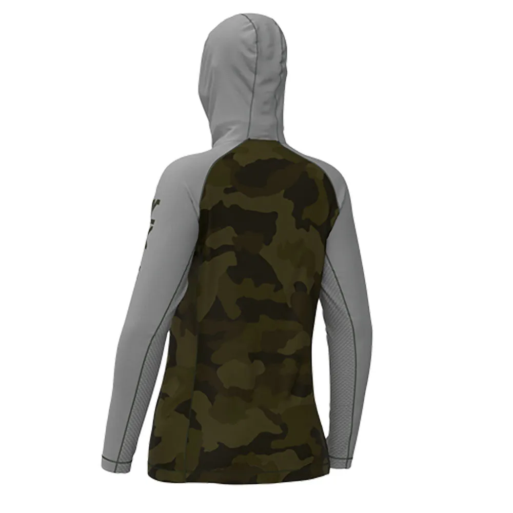 FXR Pro Air UPF PO Hoodie Army Camo/Grey Green