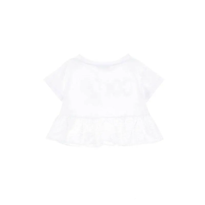 Girls White Peplum Tunic