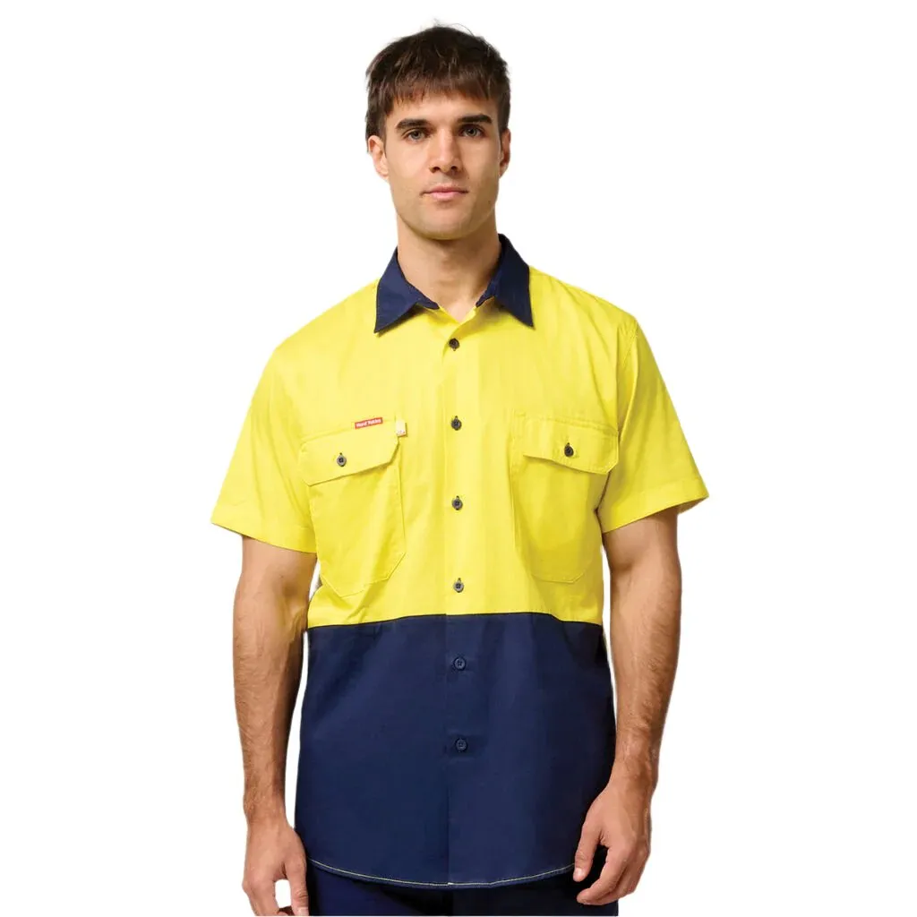 Hard Yakka Core Hi-Vis 2 Tone Vented Short Sleeve Shirt (Y07559)