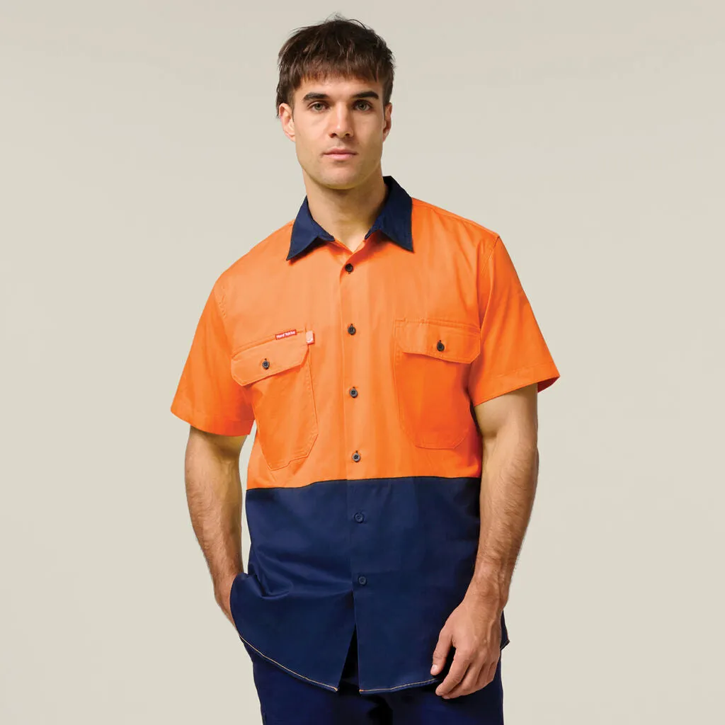 Hard Yakka Core Hi-Vis 2 Tone Vented Short Sleeve Shirt (Y07559)