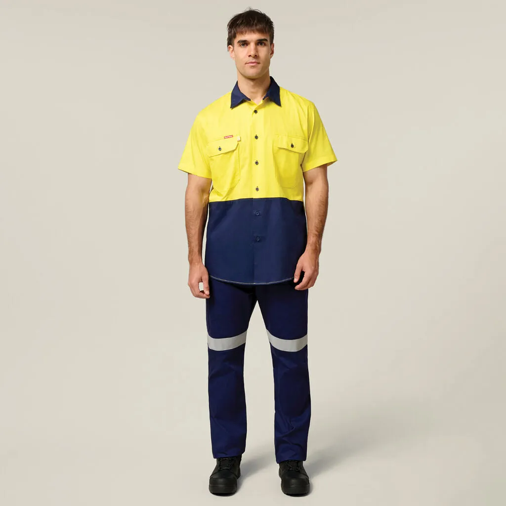 Hard Yakka Core Hi-Vis 2 Tone Vented Short Sleeve Shirt (Y07559)