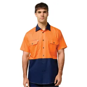 Hard Yakka Core Hi-Vis 2 Tone Vented Short Sleeve Shirt (Y07559)