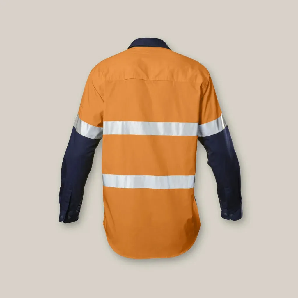 Hard Yakka Core Hi-vis 2 Tone Vented Taped Long Sleeve Cotton Shirt (Y07978)