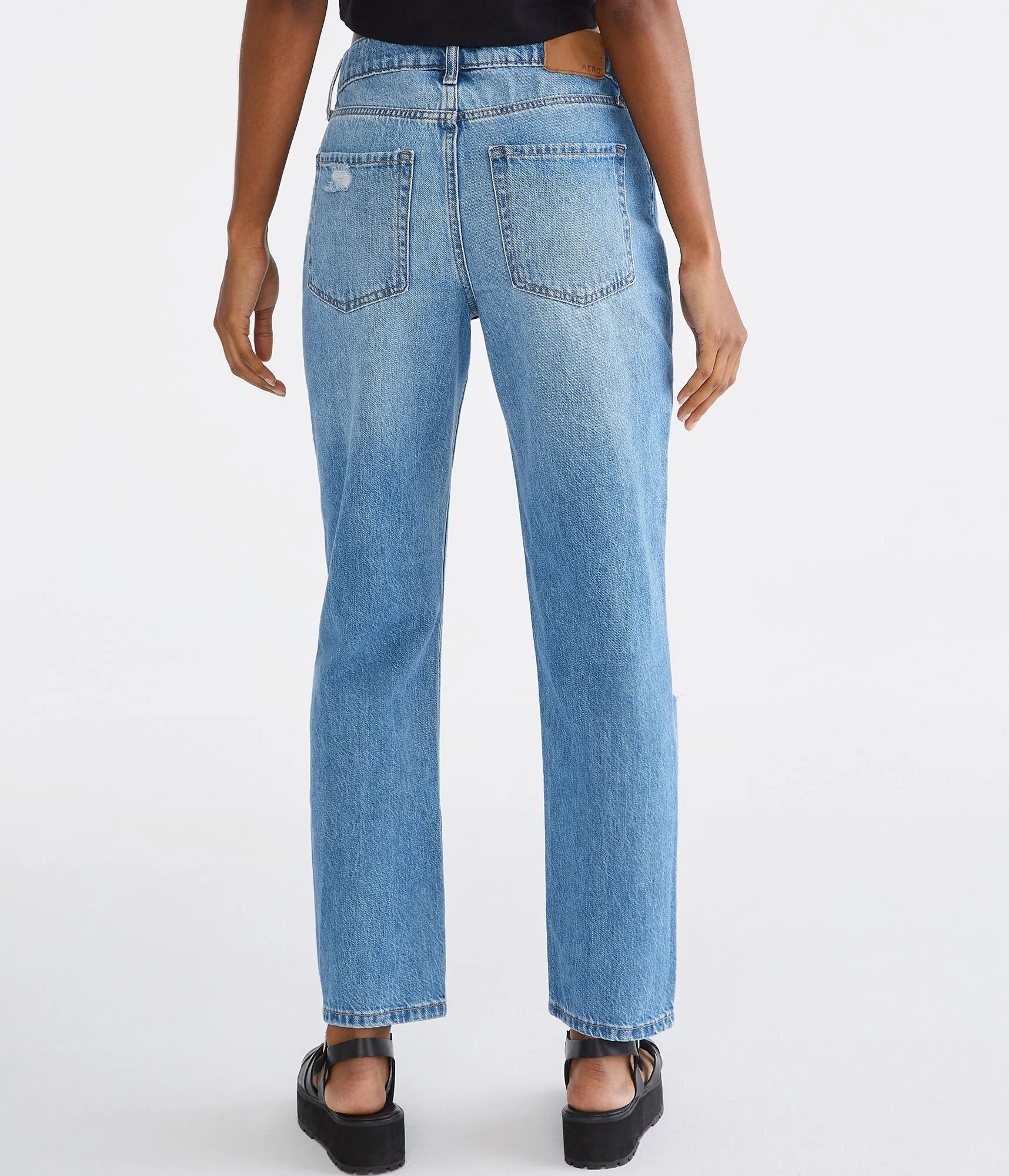 High-Rise Mom Jean Aeropostale, blue