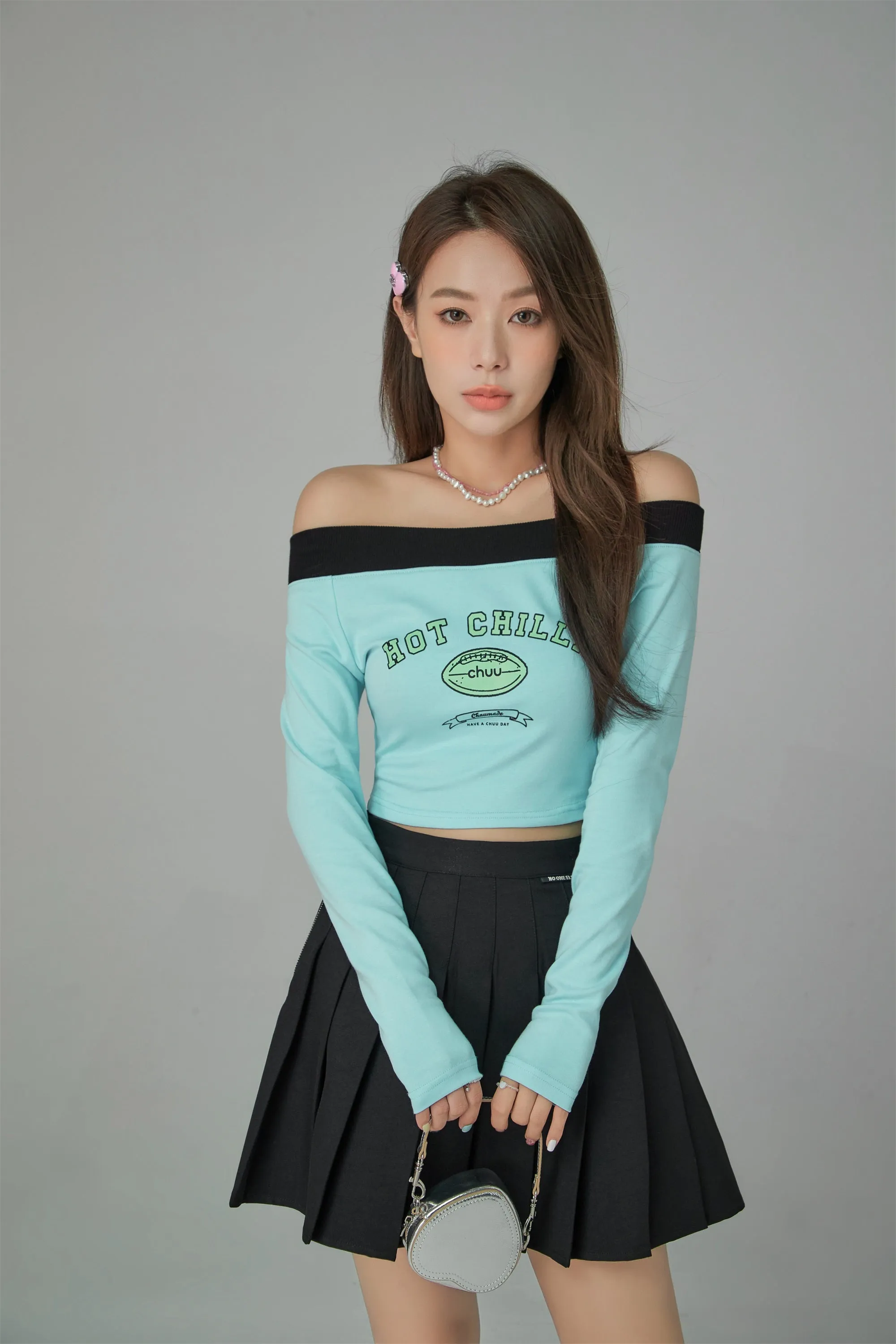 Hot Chilli Off The Shoulder Long Sleeve T-Shirt