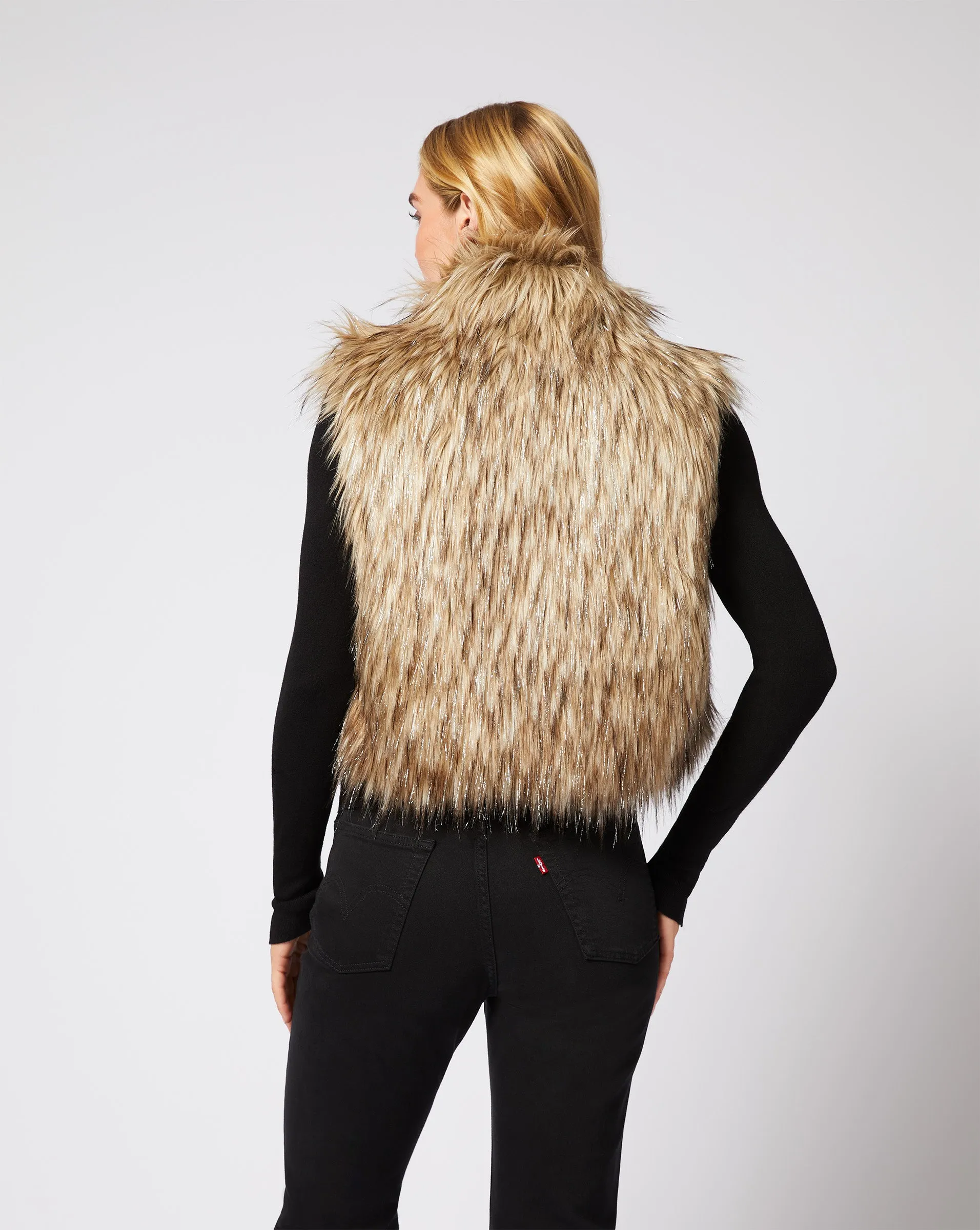 Kate Natural Shine Faux  Fur Vest