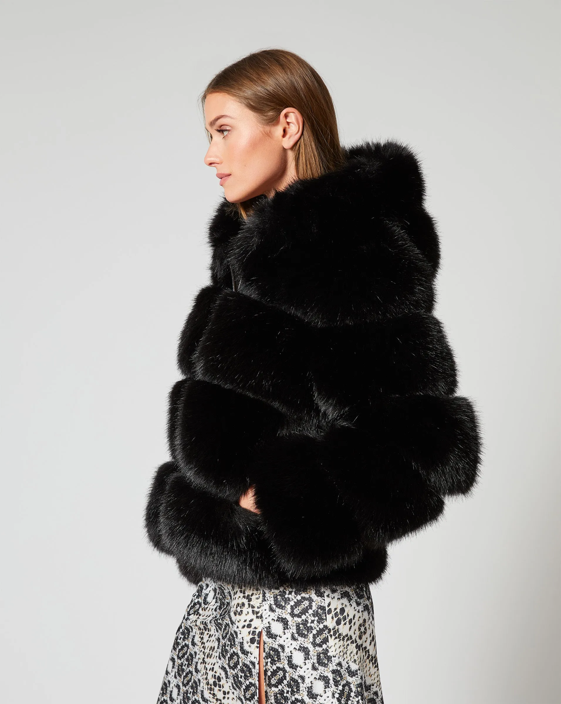 Landau Hooded Fox Faux Fur Jacket