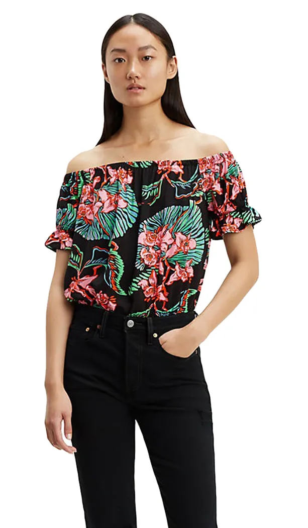 Levi's Women's Luna Off Shoulder Floral Blouse