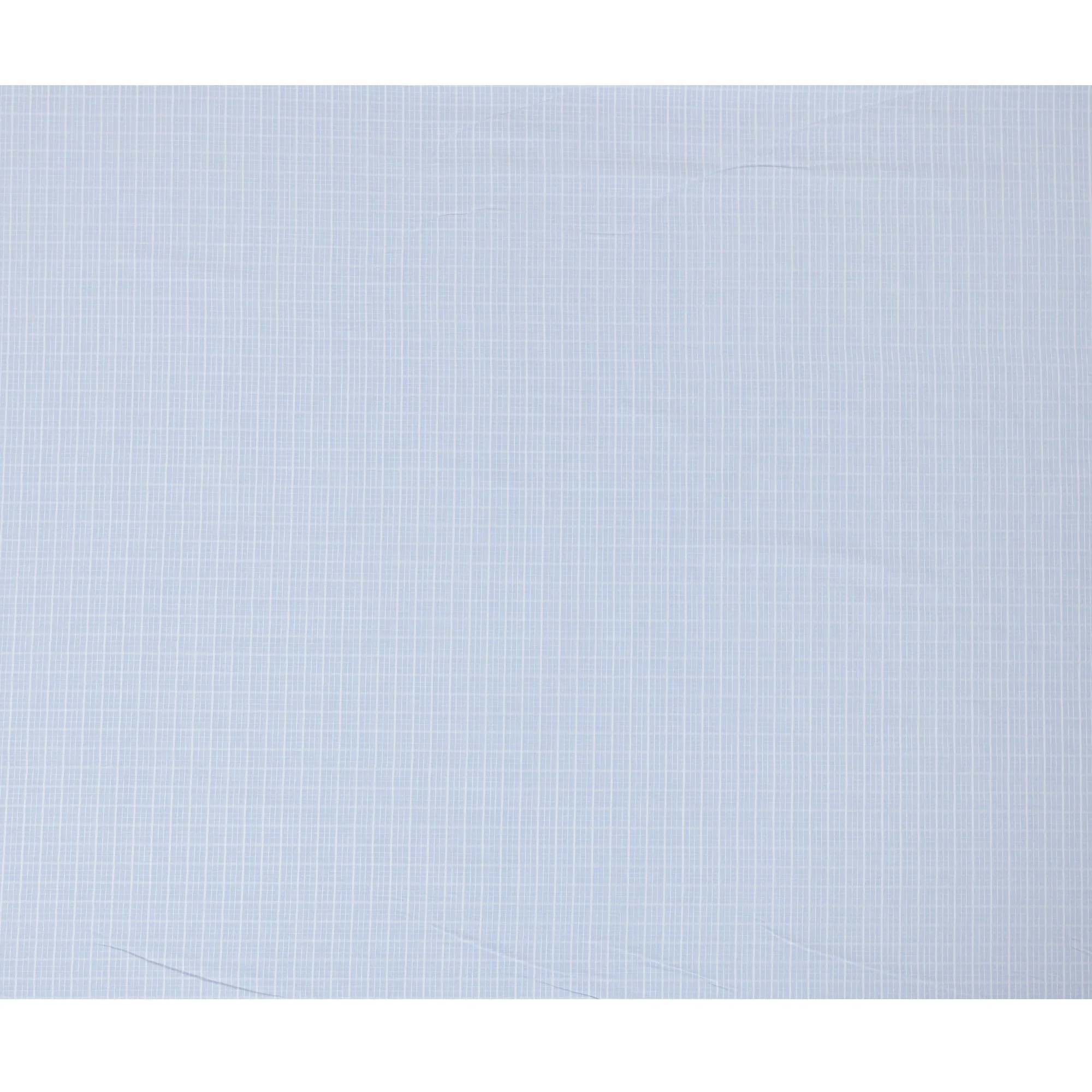 Light Blue and White Windowpane Check 100% Cotton Shirting Fabric, 150 cm Width, Made in Italy-D20479