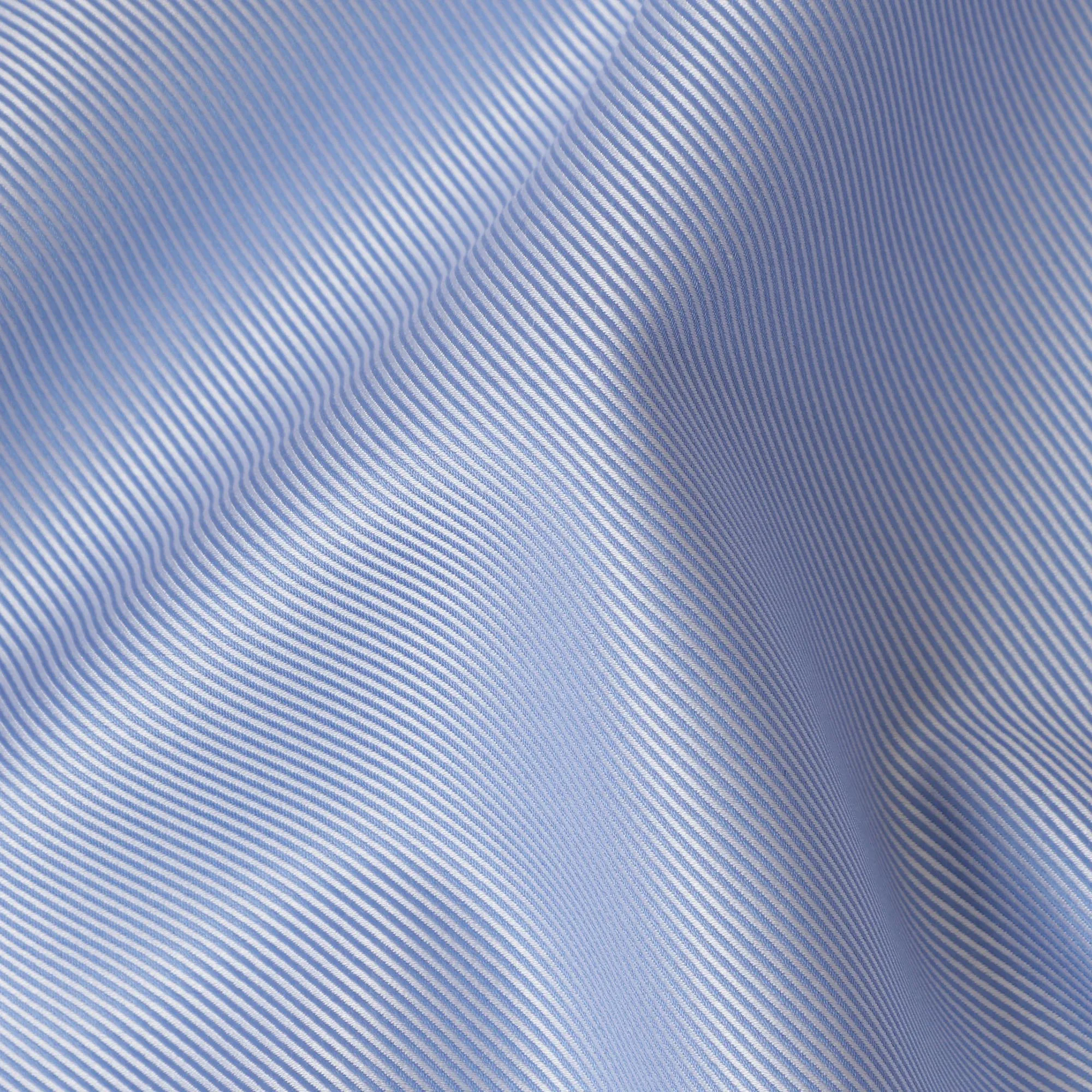 Light Blue Herringbone 100% Cotton Shirting Fabric, 150 cm Width, Made in Italy-D20491