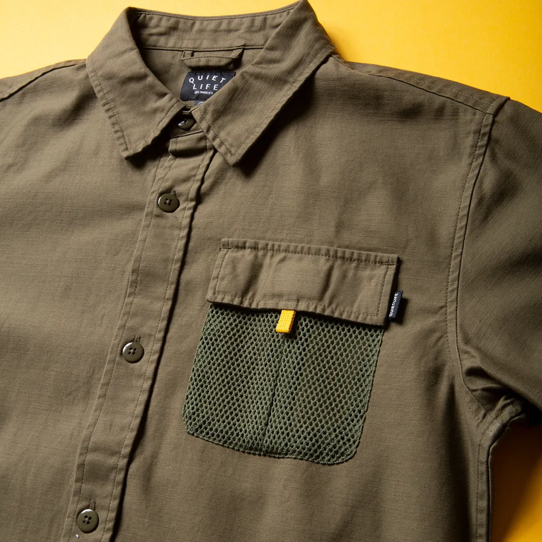 Military Mesh S/S Button Down