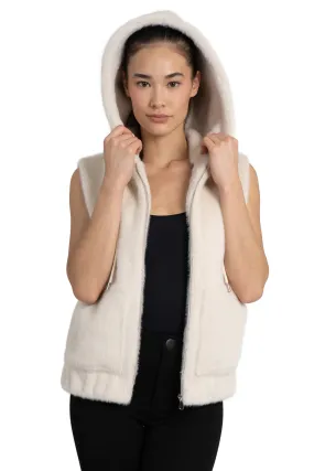 Molly Faux Fur Vest - Ivory