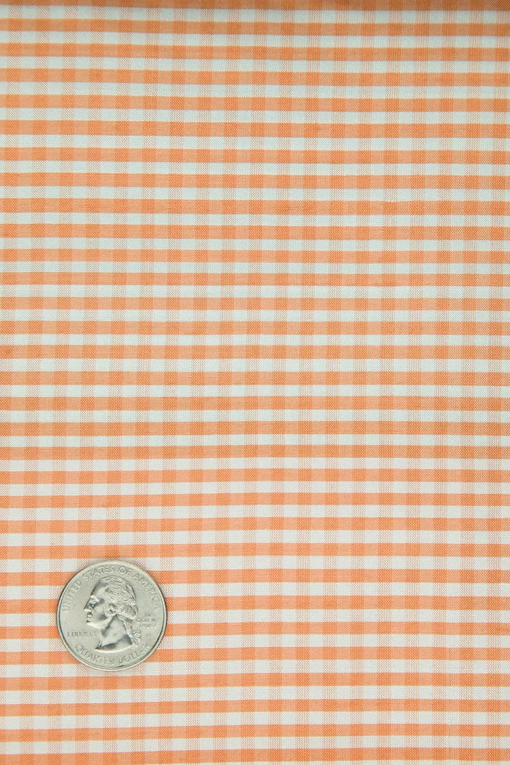 Peach Cobbler Gingham Shantung 635 Fabric