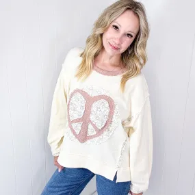 POL Heartfelt Harmony Long Sleeve Patch Knit Top In 2 Options