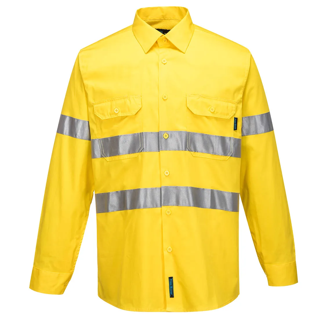 Portwest Hi-Vis Lightweight Long Sleeve Shirt with Tape (MA301)