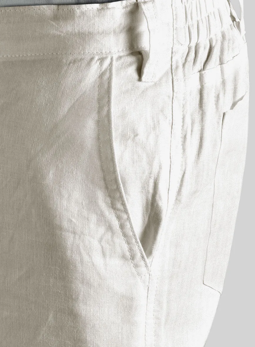 Pure Linen Drawstring Pants