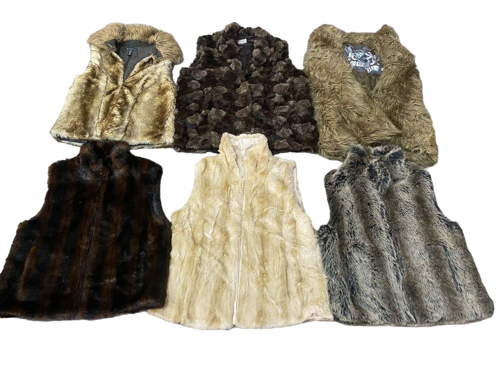 "Y2k 2024" -  European Bale Fur Vest Mixed - 16 Pcs