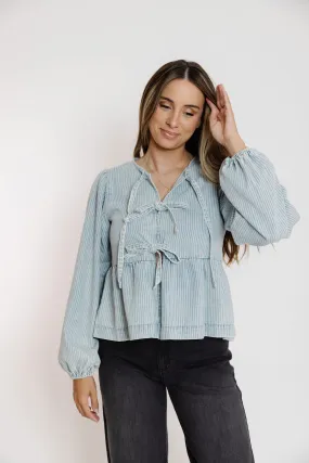 Ramsey Blouse in Denim Stripe