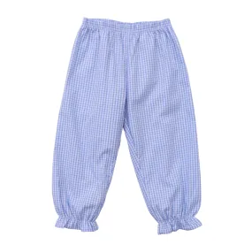 Ruffle Bloomer Pants- Light Blue Gingham