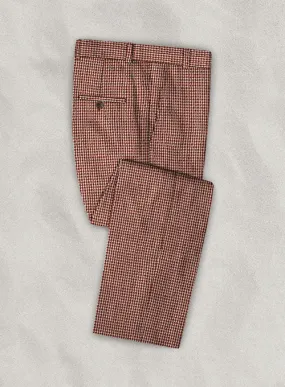 Scabal Gingham Red Seersucker Pants