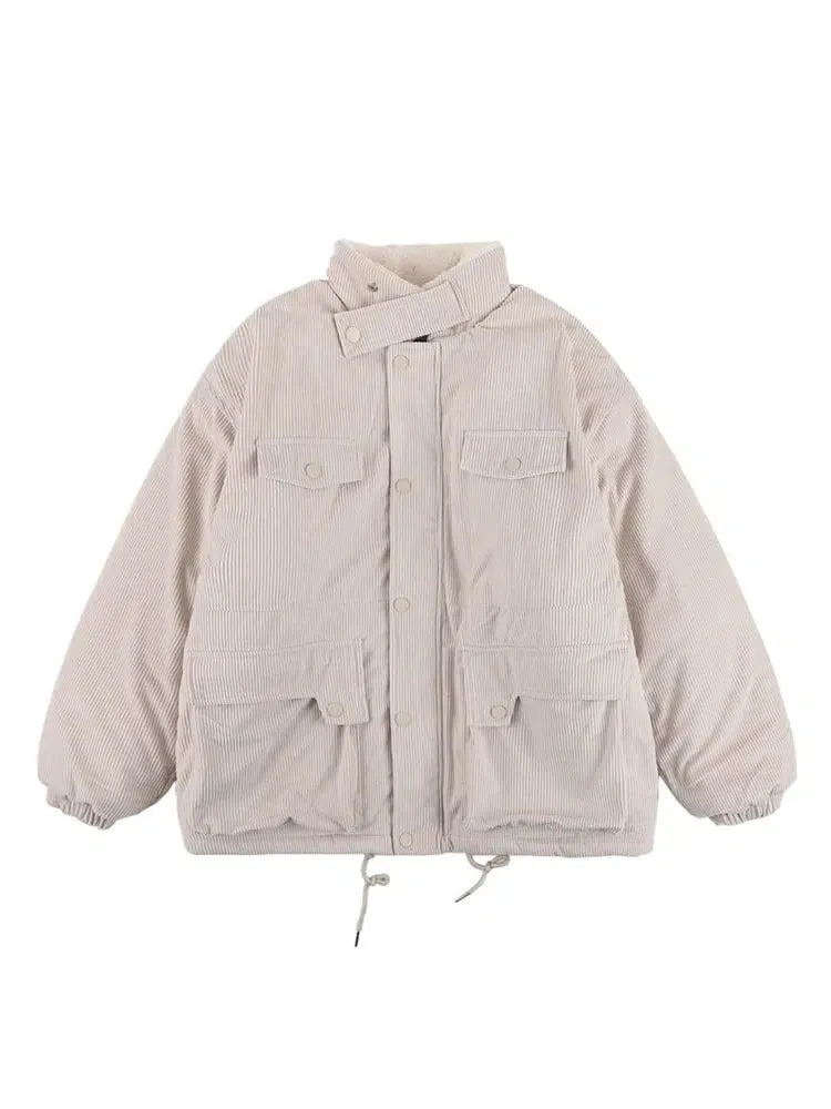 Shearling Collar Insulated Jacket