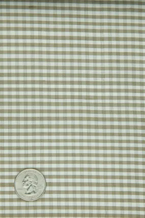 Silver Mink Gingham Shantung 637 Fabric