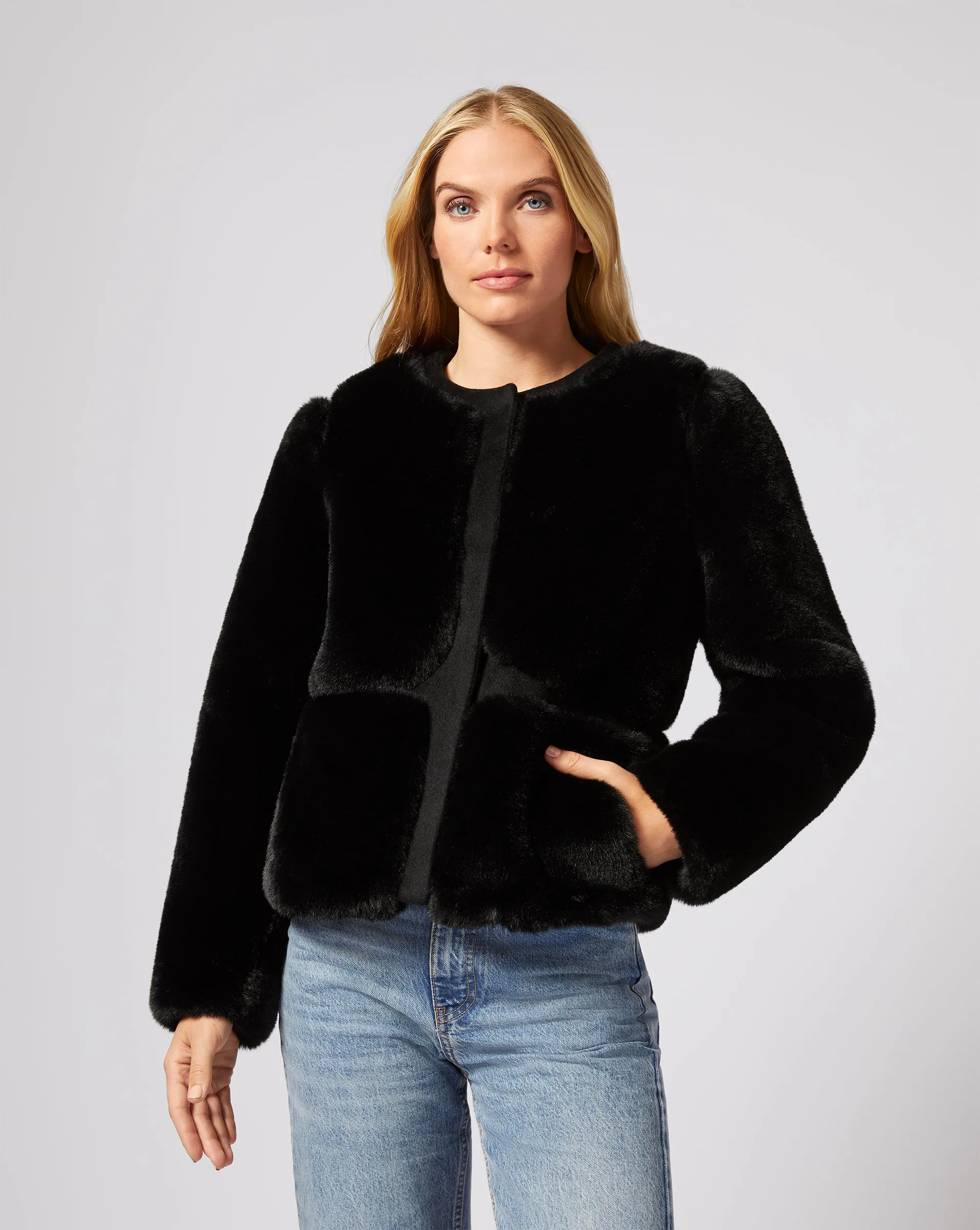 Simone Mink Faux Fur Jacket