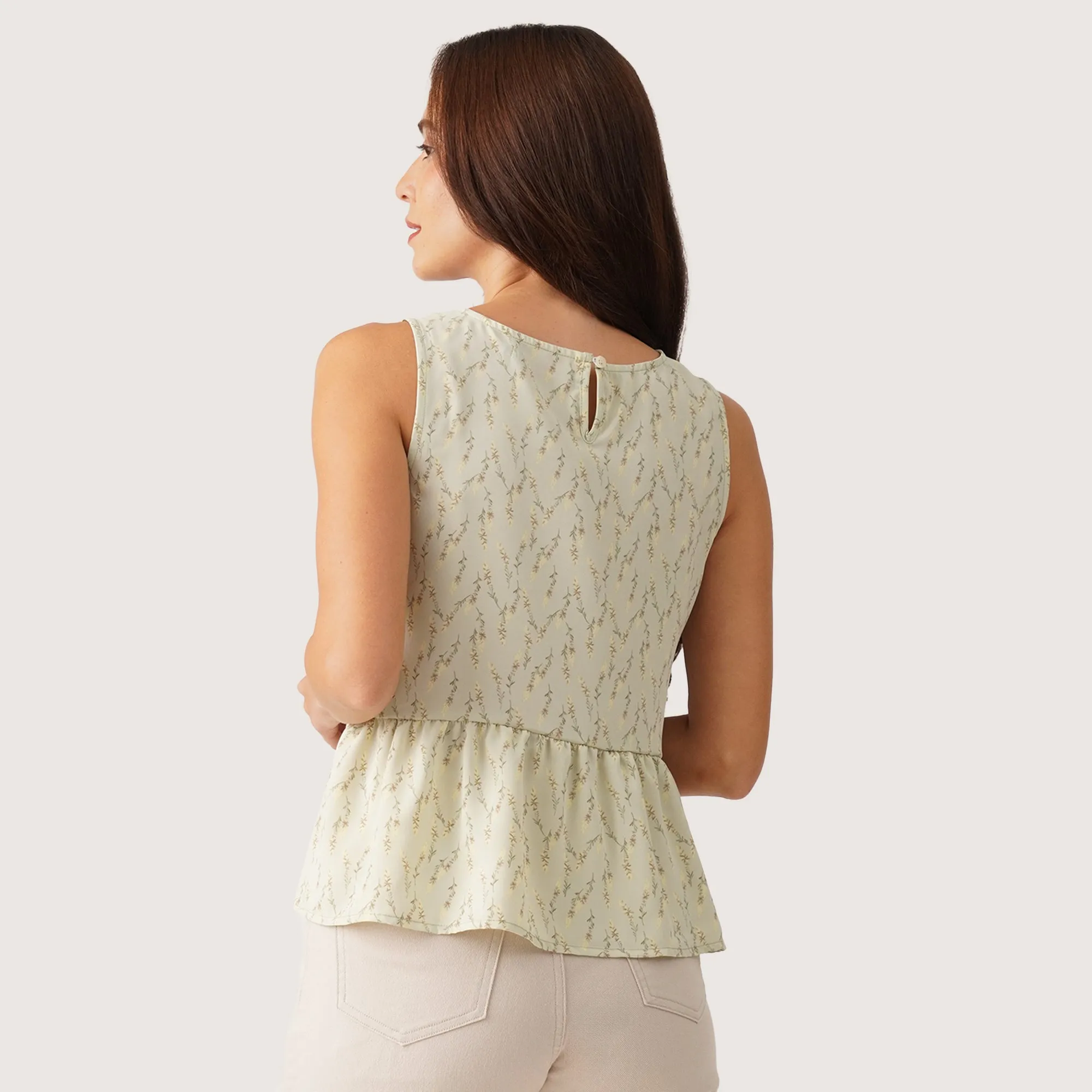 Sleeveless Peplum Top