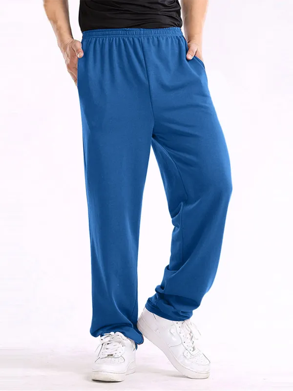 TEEK - Mens Straight Solid Color Loose Trousers