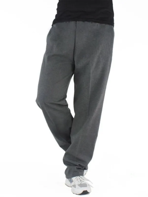 TEEK - Mens Straight Solid Color Loose Trousers