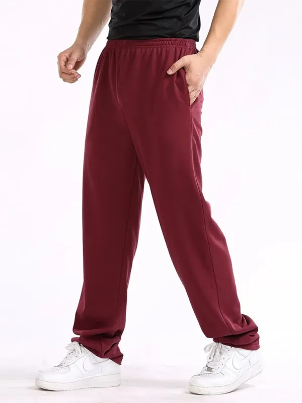 TEEK - Mens Straight Solid Color Loose Trousers