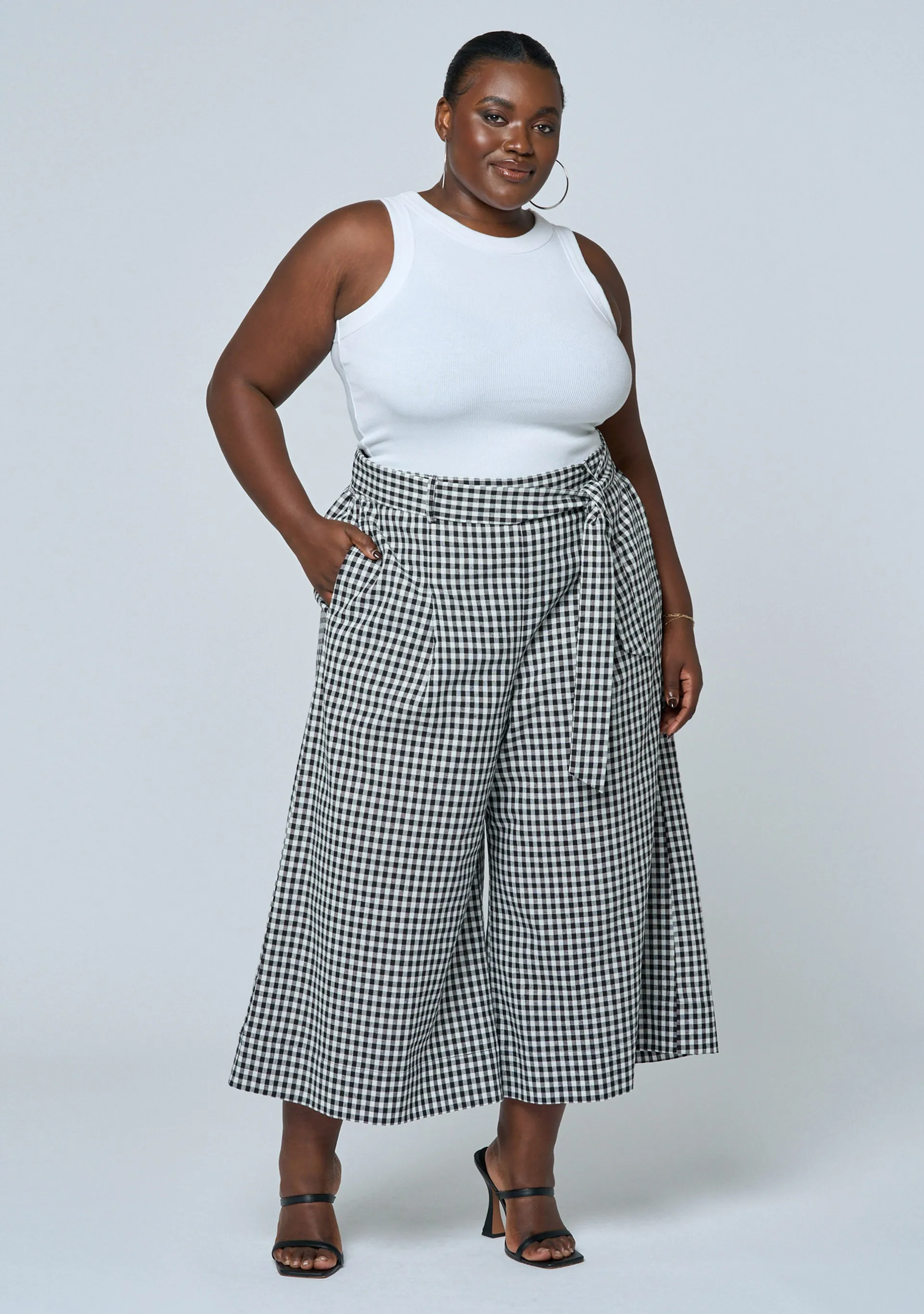 Under Pressure Gingham Wide Leg Pant