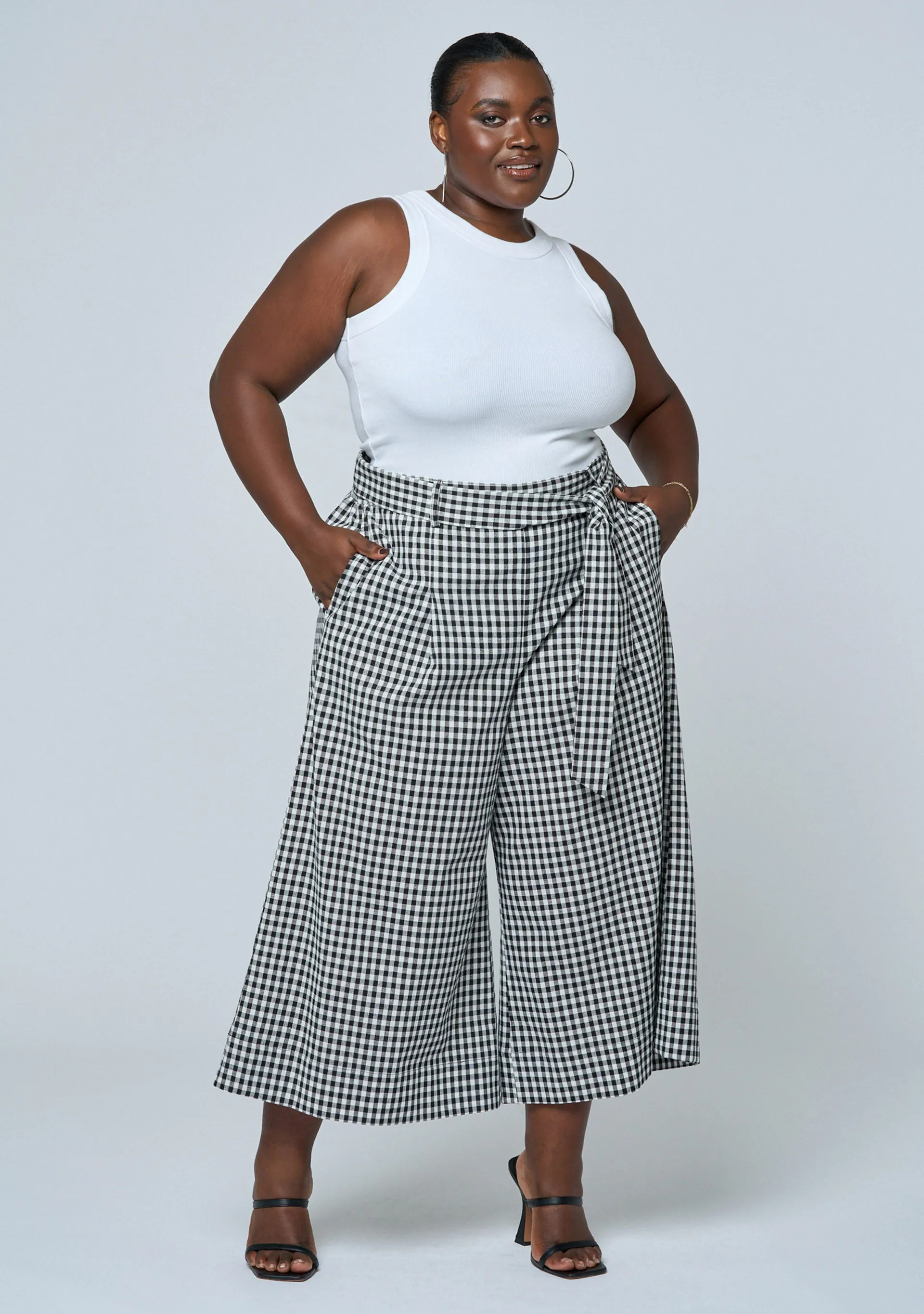 Under Pressure Gingham Wide Leg Pant